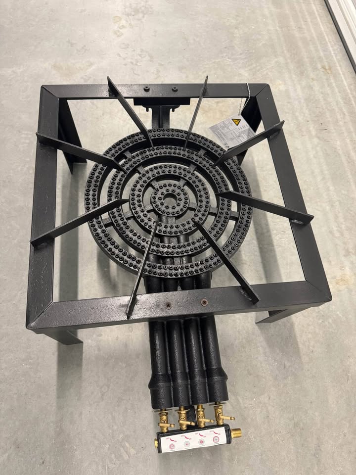 4 Ring High Pressure Burner With Black Frame