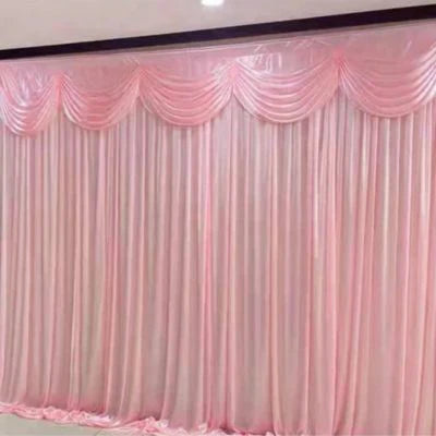 Ice Silk Backdrop With Stitched Swag 3M X 3M