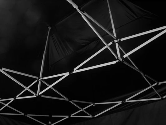 Gazebo 3m x 6m Heavy Duty Prism Steel Frame With 3 Side Walls - Hexagonal Frame - 50mm