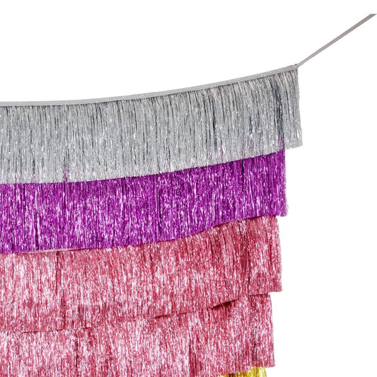 Backdrop - Multi-Colour Tassel Fringe (150cm x 150cm)