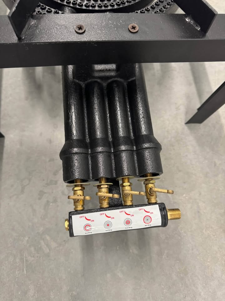 4 Ring High Pressure Burner With Black Frame