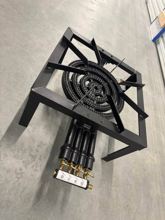 4 Ring High Pressure Burner With Black Frame