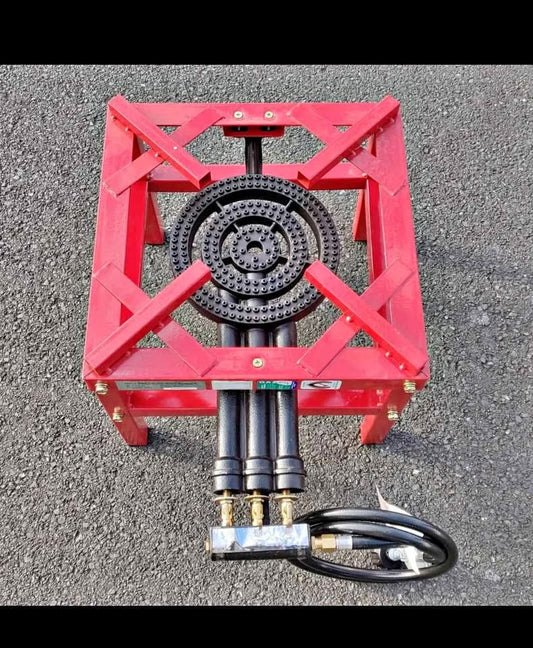 3 Ring High Pressure Burner With Heavy Duty Stand