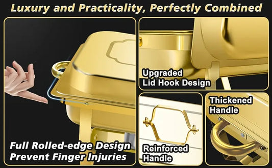 Chafing Dish Stainless Steel - 12L - GOLD
