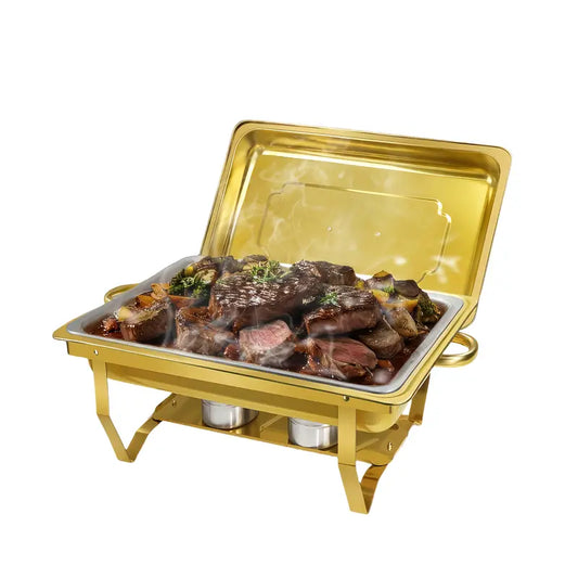 Chafing Dish Stainless Steel - 12L - Gold Colour