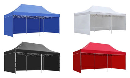 Gazebo 3m x 6m Heavy Duty Prism Steel Frame With 3 Side Walls - Hexagonal Frame - 45mm