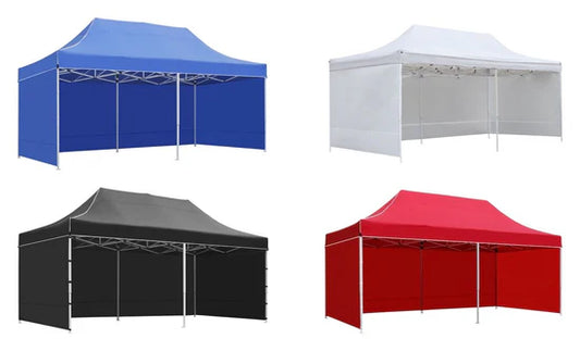 Gazebo 3m x 4.5m With 3 Side Walls Heavy Duty Hexagonal Frame 45mm