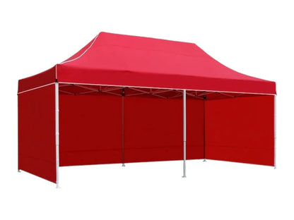 Gazebo 3m x 6m Heavy Duty Prism Steel Frame With 3 Side Walls - Hexagonal Frame - 45mm