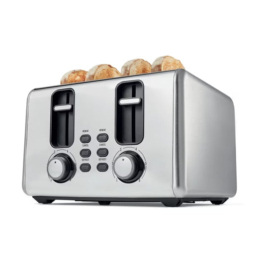 4 Slice Stainless Steel Toaster (NZ Certified & Compliance)