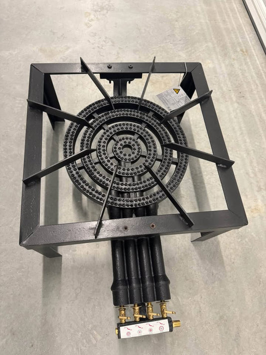 4 Ring High Pressure Burner With Black Frame