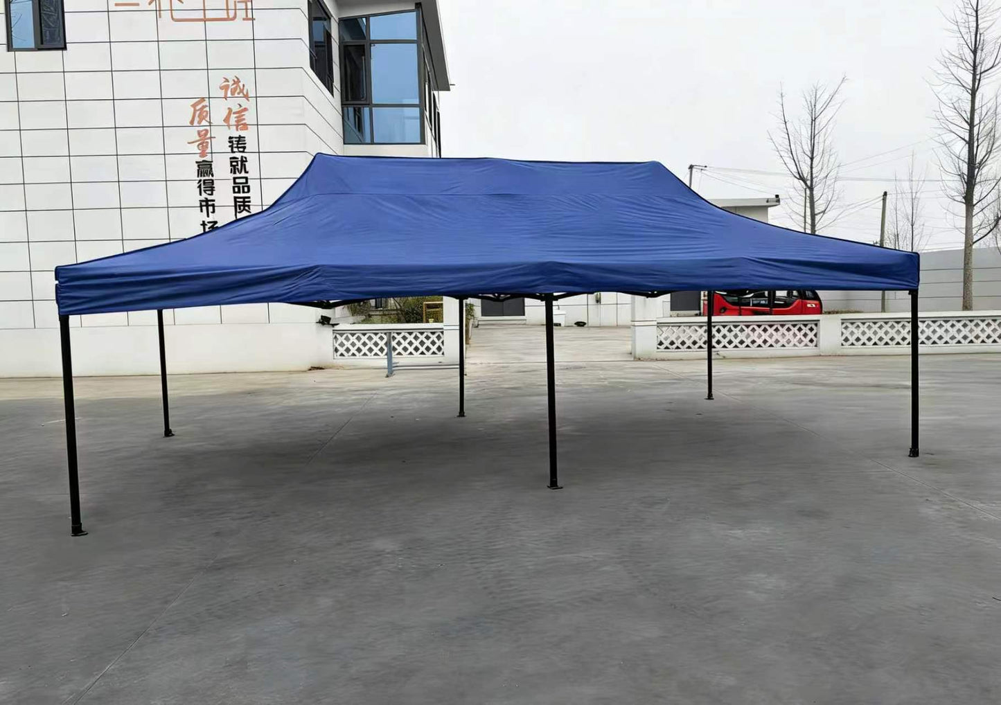 3M x 6M Heavy Duty 45MM Hexagonal Steel Frame With 3 Side Water Proof Walls