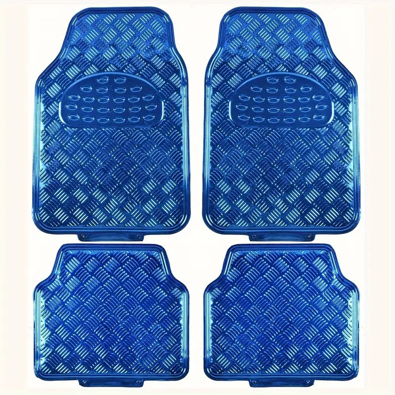 4pcs Universal Car Floor Mat | SUV/Truck, Easy to Clean - Blue