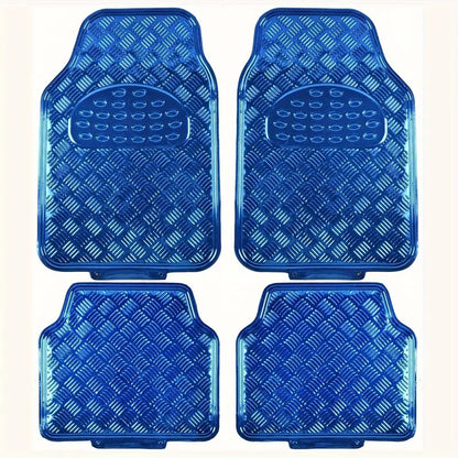 4pcs Universal Car Floor Mat | SUV/Truck, Easy to Clean - Blue