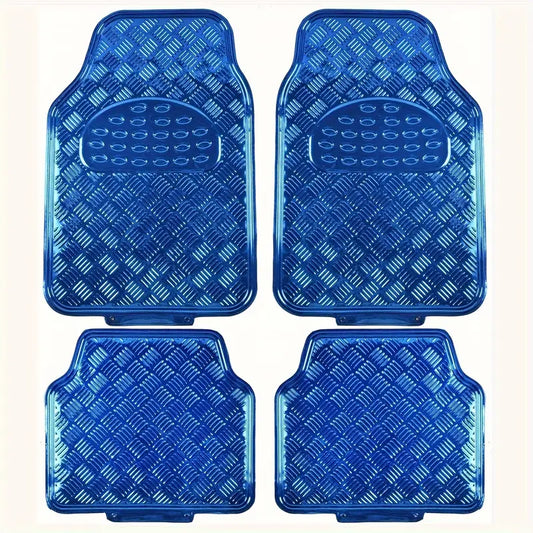 4pcs Universal Car Floor Mat | SUV/Truck, Easy to Clean - Blue