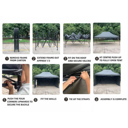 3M x 6M Heavy Duty 45MM Hexagonal Steel Prism Frame
