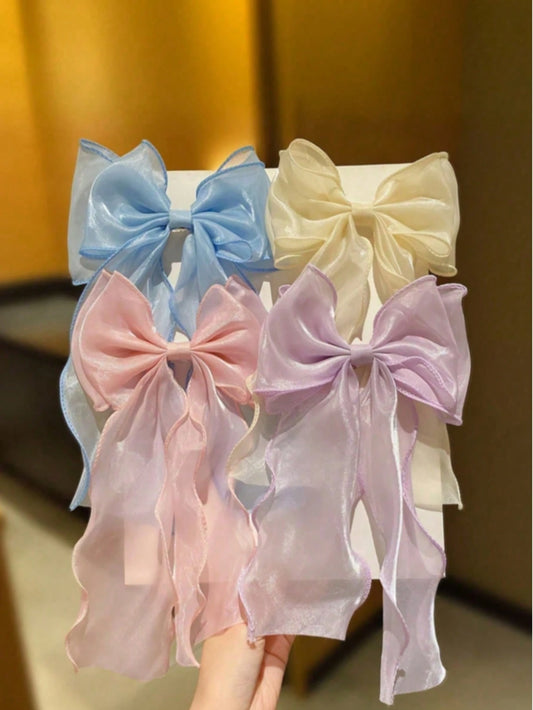 Bohemia Satin Hair Bow Set 🎀🎗️