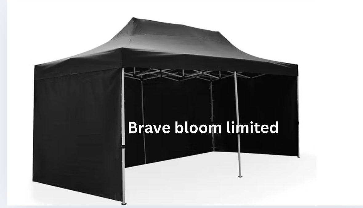 3M x 6M Heavy Duty 45MM Hexagonal Steel Frame With 3 Side Water Proof Walls