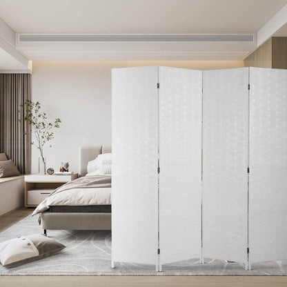 Room Divider Bamboo Full White