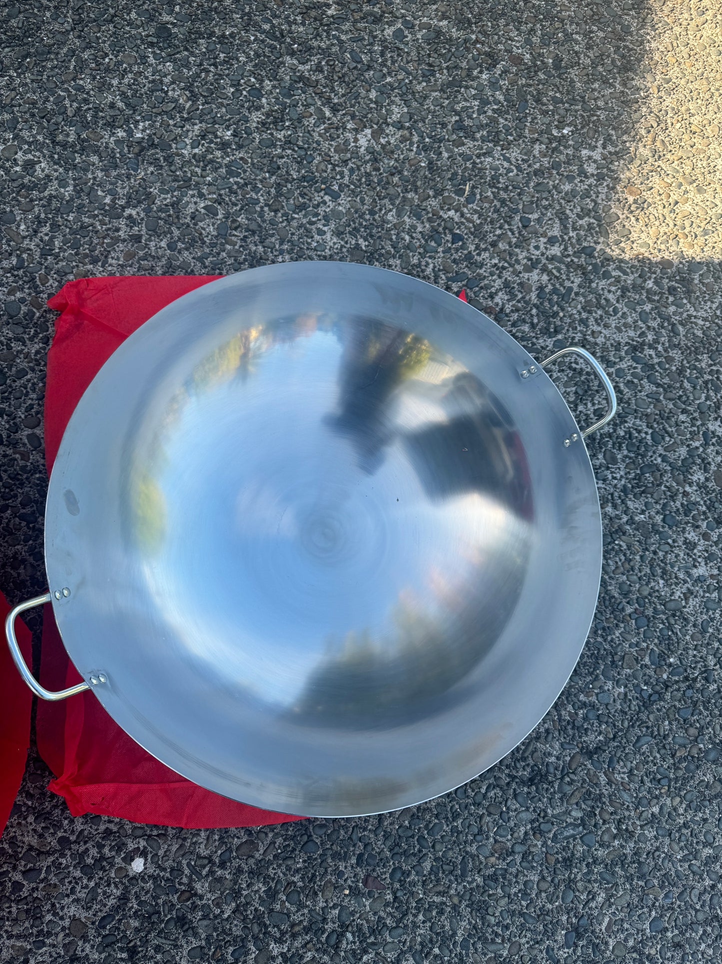 Big Stainless Steel Wok - 62cm