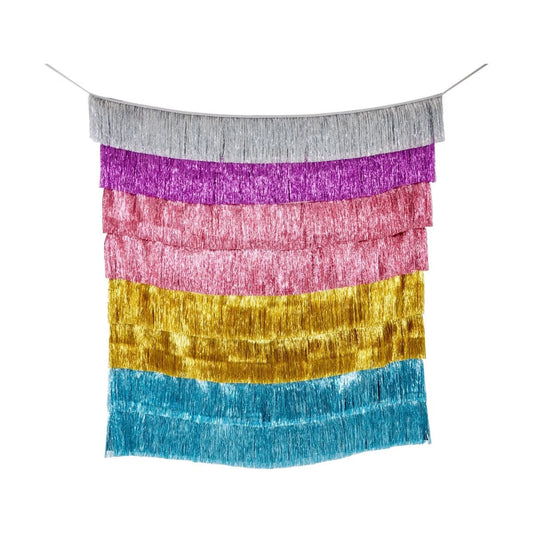 Backdrop - Multi-Colour Tassel Fringe (150cm x 150cm)
