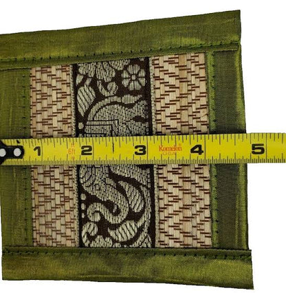 Elegant Thai Coasters Place Set 6 Piece with Elephant Pattern Gold