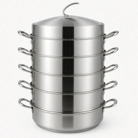 5 Layer Stainless Steel Steamer - 70cm