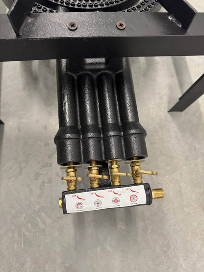 4 Ring High Pressure Burner With Black Frame