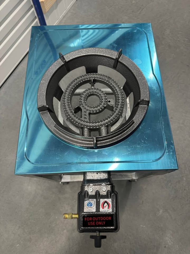 2 Ring Auto Ignition Burner + With Stainless Steel Top Stand