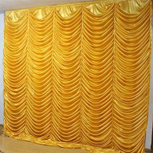 Backdrop Full Wave Ice Silk 3m X3m Gold
