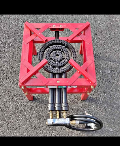 3 Ring High Pressure Burner With Heavy  Duty Stand